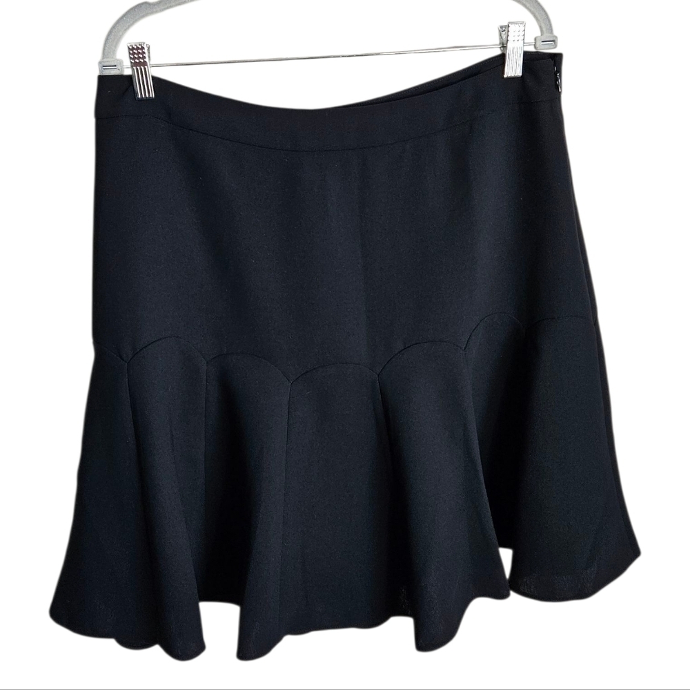Talbots Elegant Black Flared Tulip Skirt, Size 16P